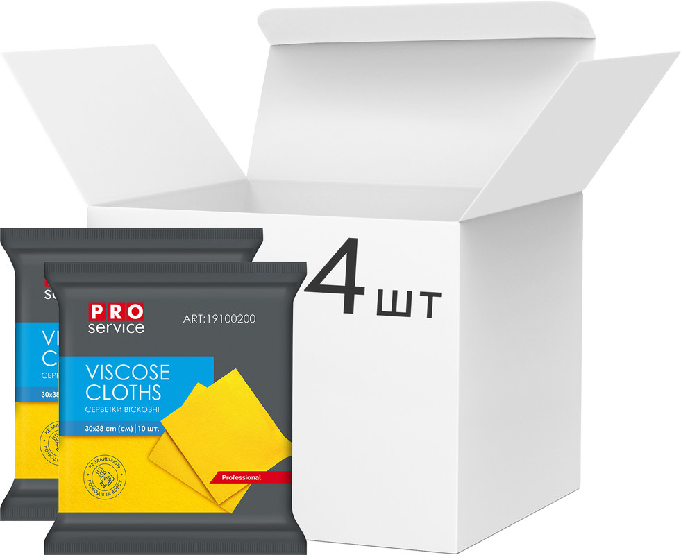 Серветка PRO SERVICE Standard з віскози 10 шт. Жовтих (19100201)